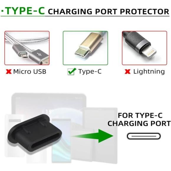 50 Pack Type C Anti Dust Plugs USB C Dust Cover Silicone USB C Dust Plug Type-C - Picture 5 of 8